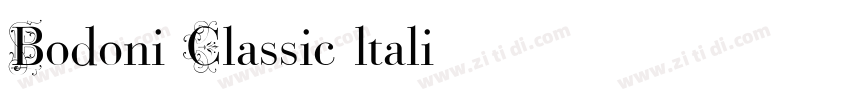 Bodoni Classic ltali字体转换